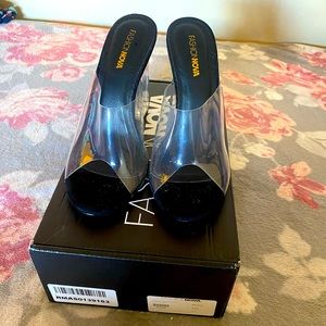 Fashion Nova clear heels